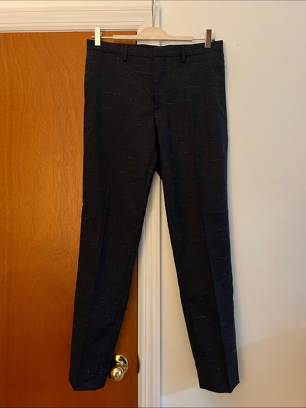 Men's COS Navy Patterned Dress Pants